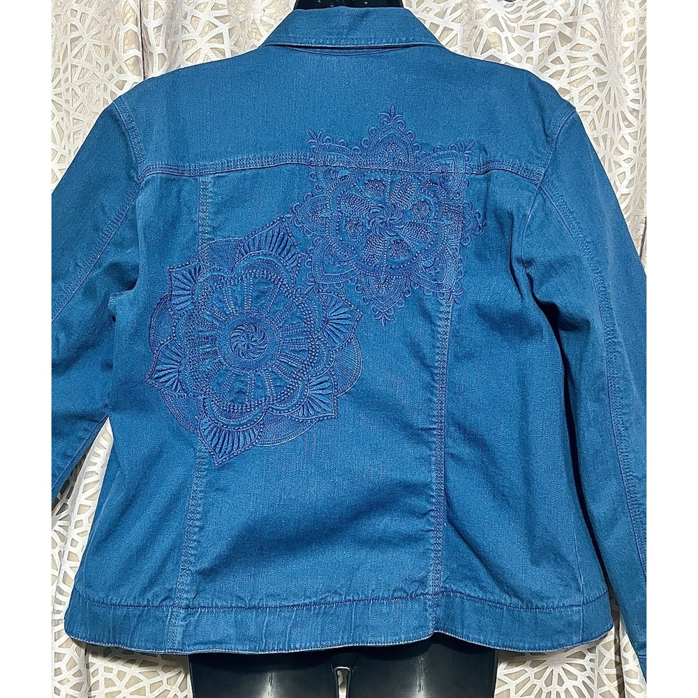 Chico's Embroidered Jacket – Size 2 (US Large/12-14)